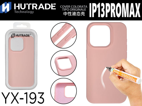 YX-193 COVER COLORATA IN GOMMA IP13PROMAX ROSA