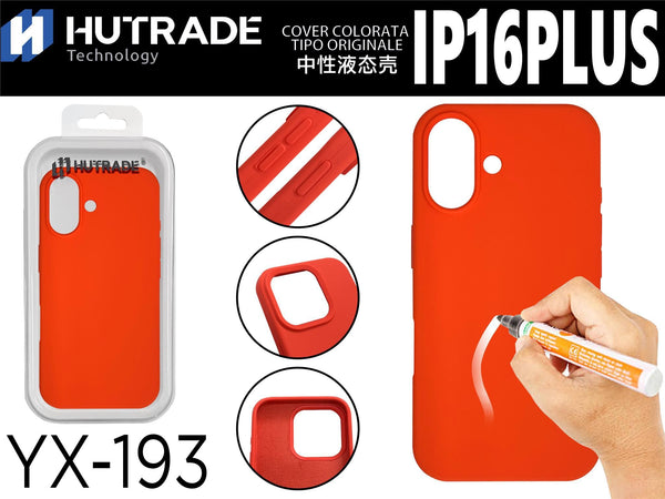 YX-193 COVER COLORATA IN GOMMA IP16 PLUS ROSSO