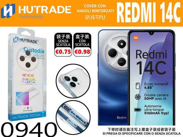 COVER TRASPARENTE BORDO ANTIURTO REDMI 14C/REDMI A4 – 0940 014338
