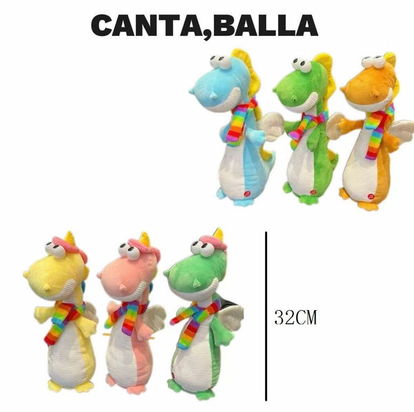 Dinosauro musicale in peluche, assortito GV8628