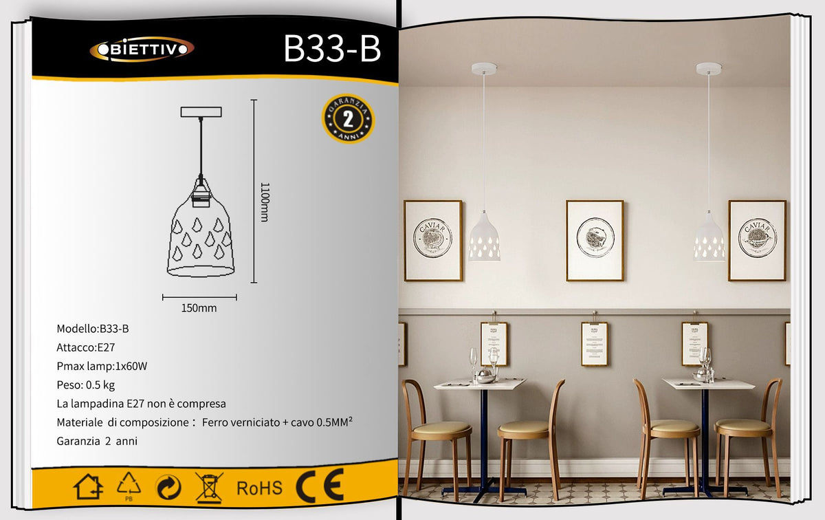 Lampada Da Soffitto Universo – B33-B