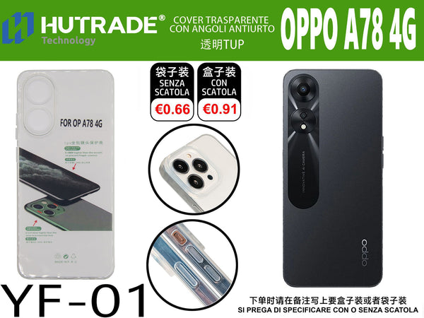 COVER TRASPARENTE OPPO A78 4G – YF01 011829