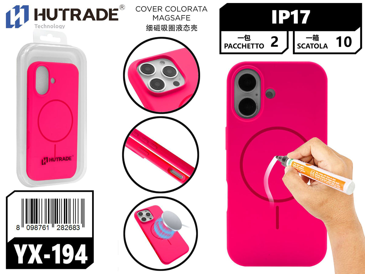 YX-194 COVER COLORATA MAGSAFE IP17 FUCSIA