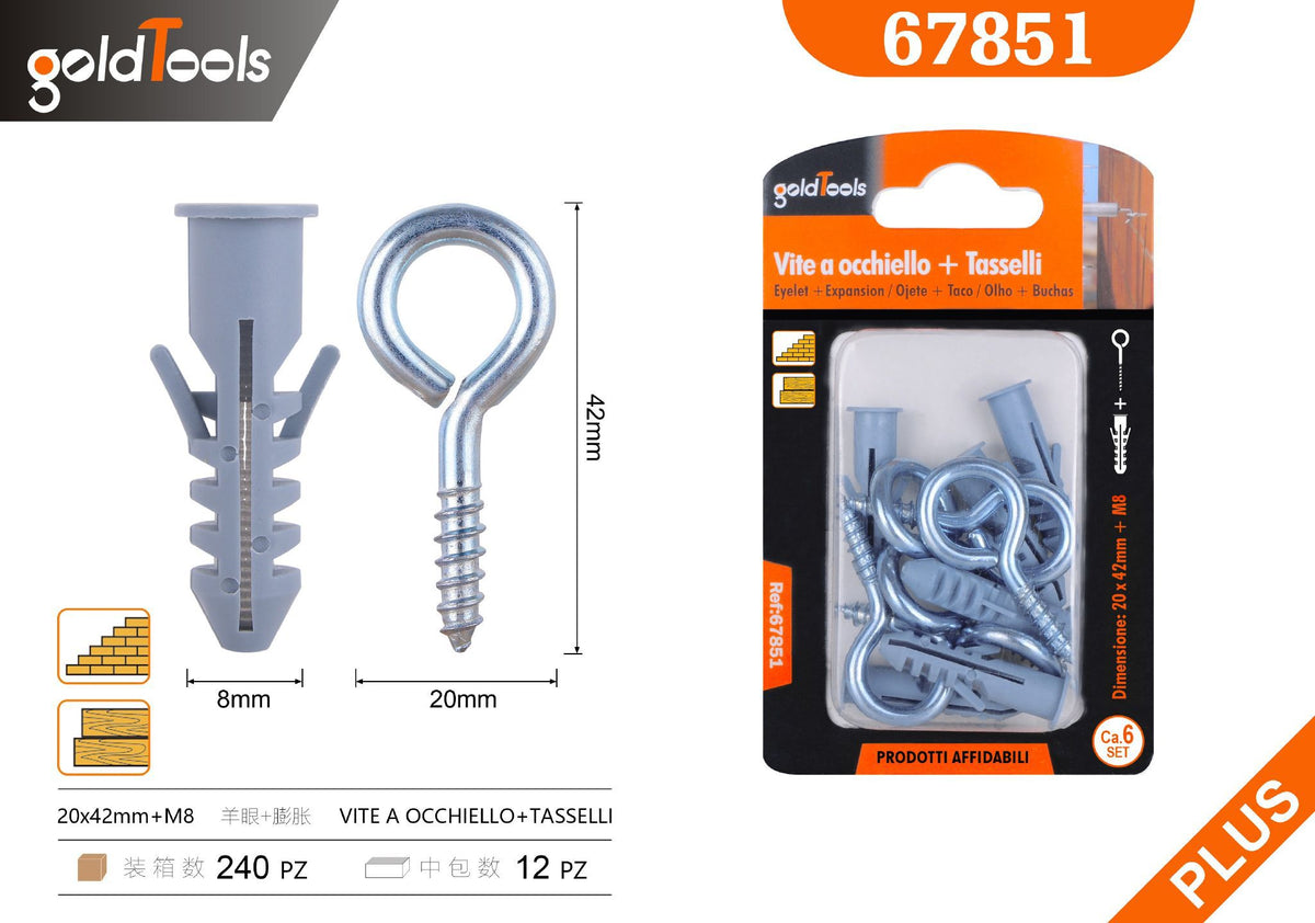 Ganci a vite e occhioli – art. 67851