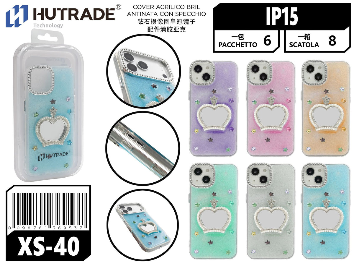 XS-40 COVER ACRILICO BRILLANTINATA CON SPECCHIO IP15