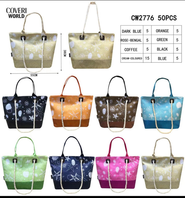Coveri World, borsa mare con fantasia marina
