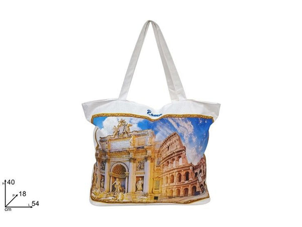 Borsa mare bianca roma con scenario