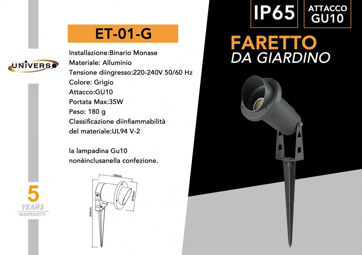 Luce da giardino e da percorso – ET-01-G