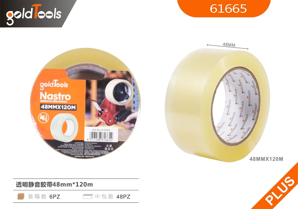 Nastro per imballaggio, versione silenziosa, da 48 mm