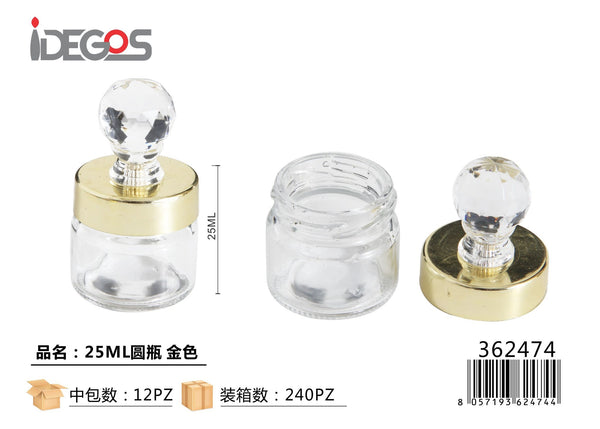 Barattolino rotondo in vetro, 25 ml