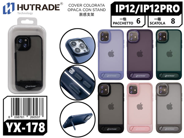 COVER COLORATA OPACA CON STAND IP12/12 PRO