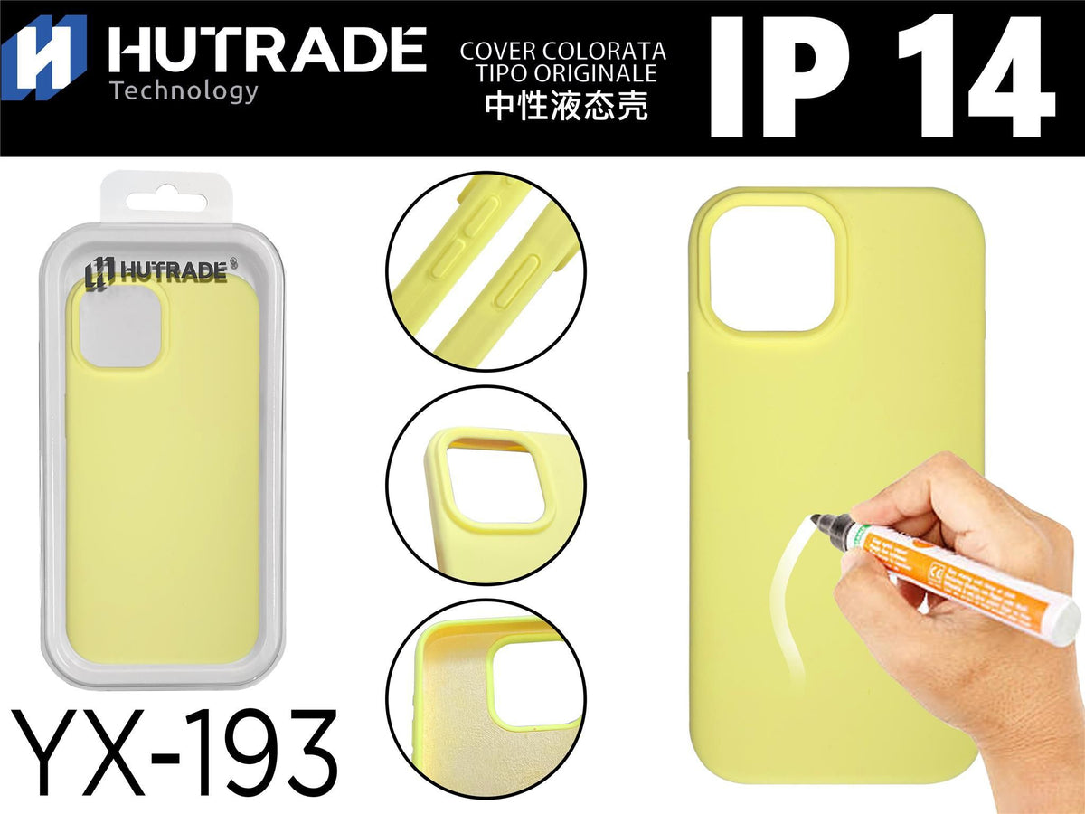 YX-193 COVER COLORATA IN GOMMA IP14 GIALLO