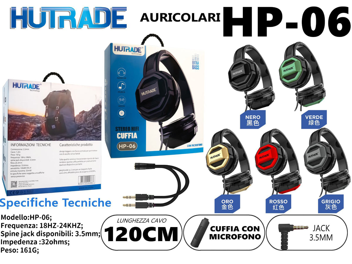 HP-06 CUFFIE CON FILO