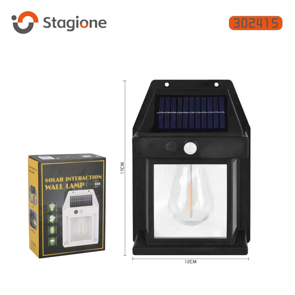 Applique solare con sensore e filamento decorativo