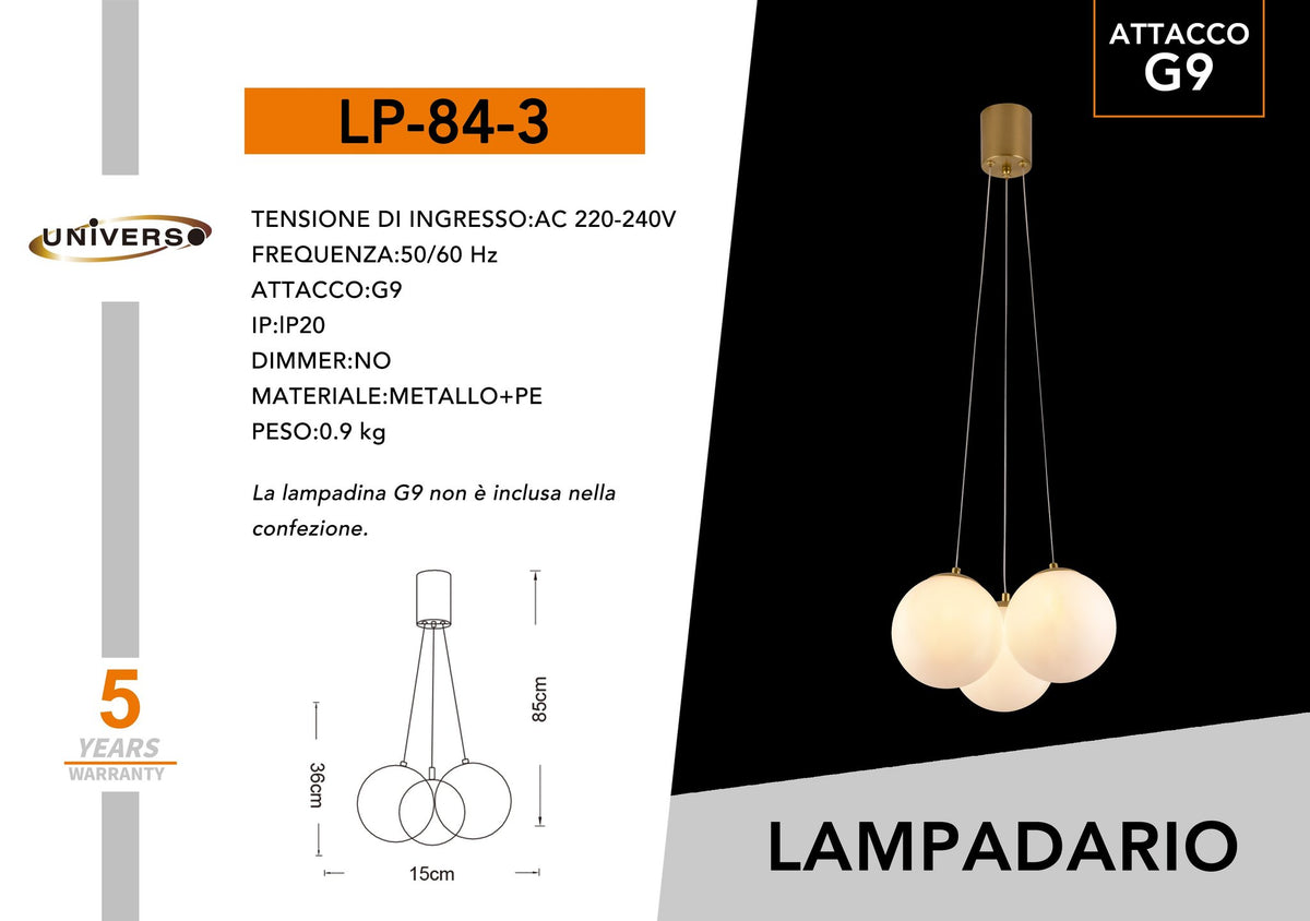 Lampadario Da Soffitto Universo – LP-84-3