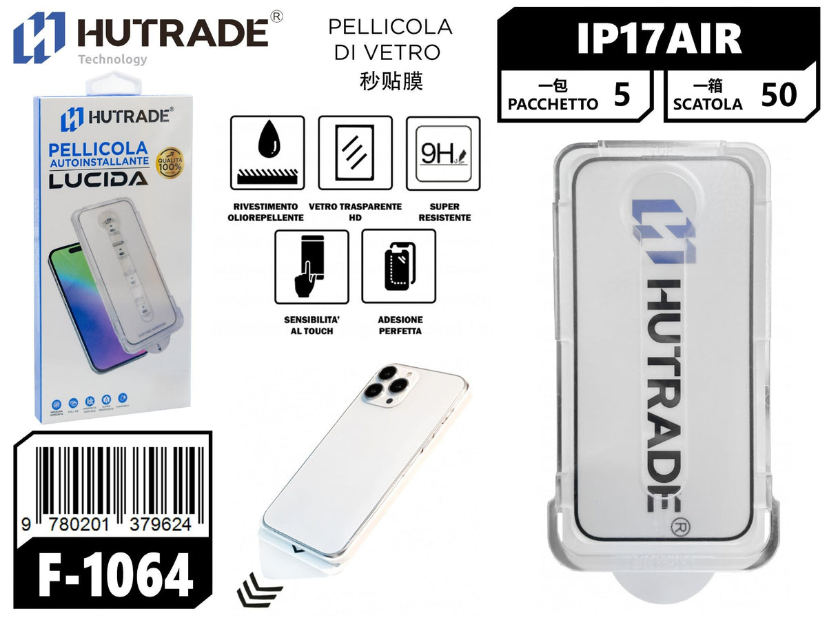 F-1064 PELLICOLA DI VETRO AUTOINSTALLANTE IP17AIR
