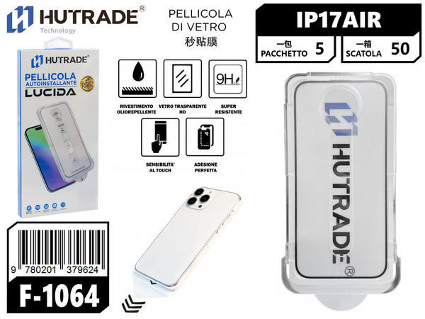 F-1064 PELLICOLA DI VETRO AUTOINSTALLANTE IP17AIR