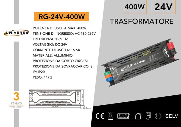 Comando per illuminazione – RG-24V-400W / RG-24V-60W