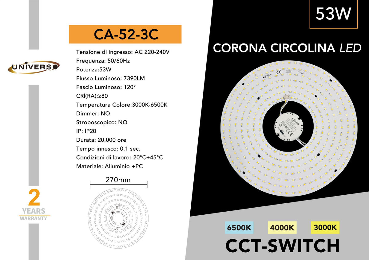 Disco LED Universo – CA-52-3C