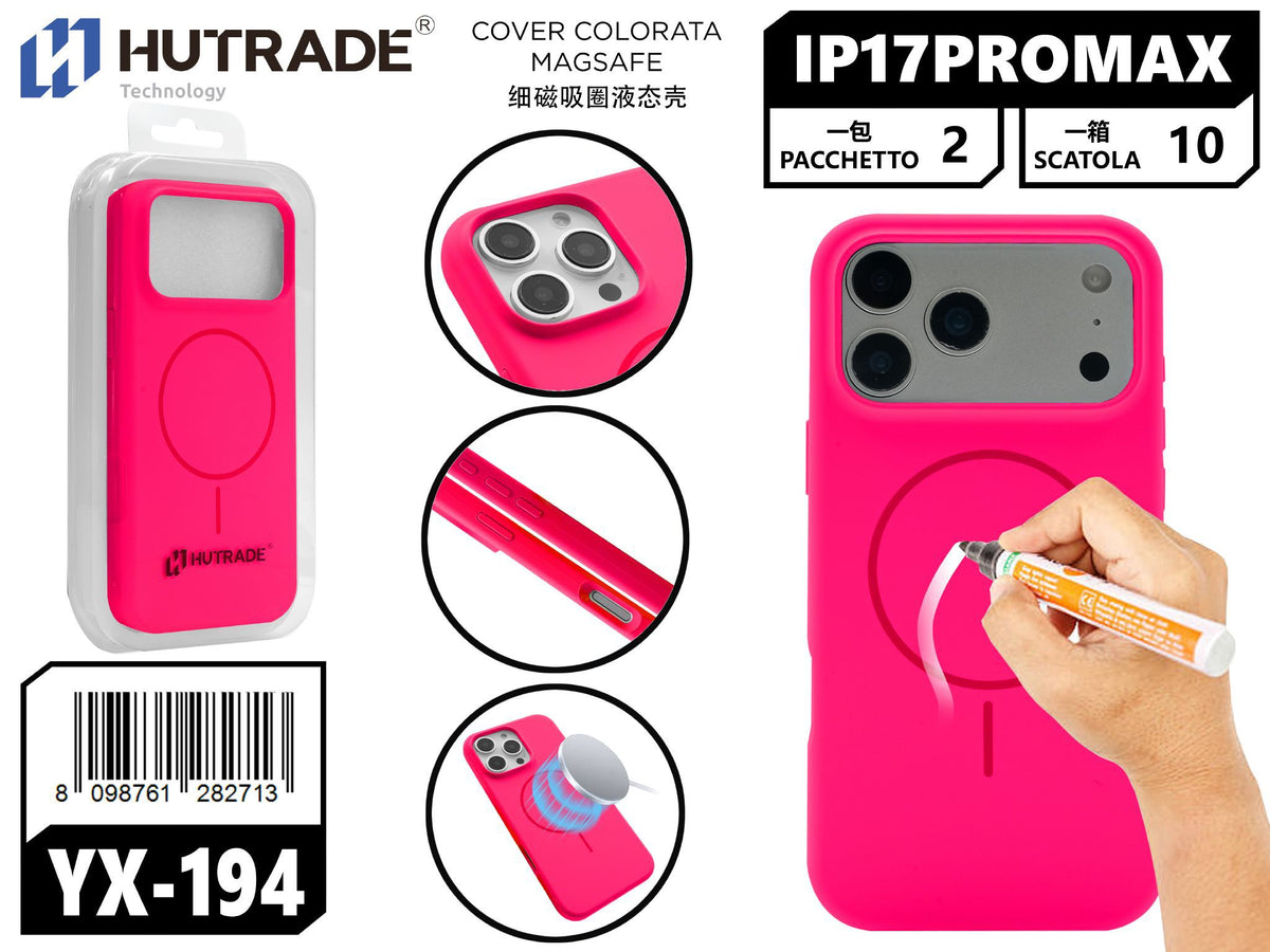 YX-194 COVER COLORATA MAGSAFE IP17PROMAX/IP18PROMAX FUCSIA