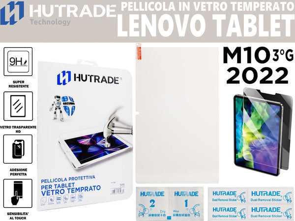 PELLICOLA DI VETRO PER TABLET LENOVO M10 10.1 3RD 2022