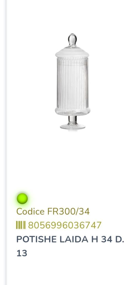 Vaso decorativo con coperchio – 023838