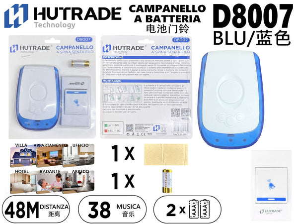 Campanello wireless D8007 a batteria