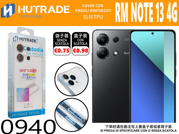COVER TRASPARENTE BORDO ANTIURTO REDMI NOTE 13 4G – 0940 014327