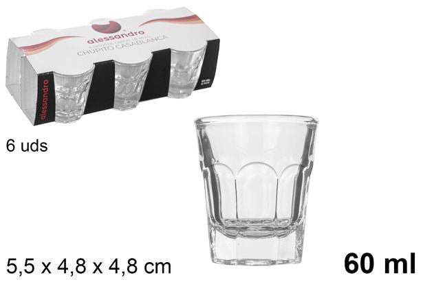 Pack 6 bicchierini Casablanca 60 ml