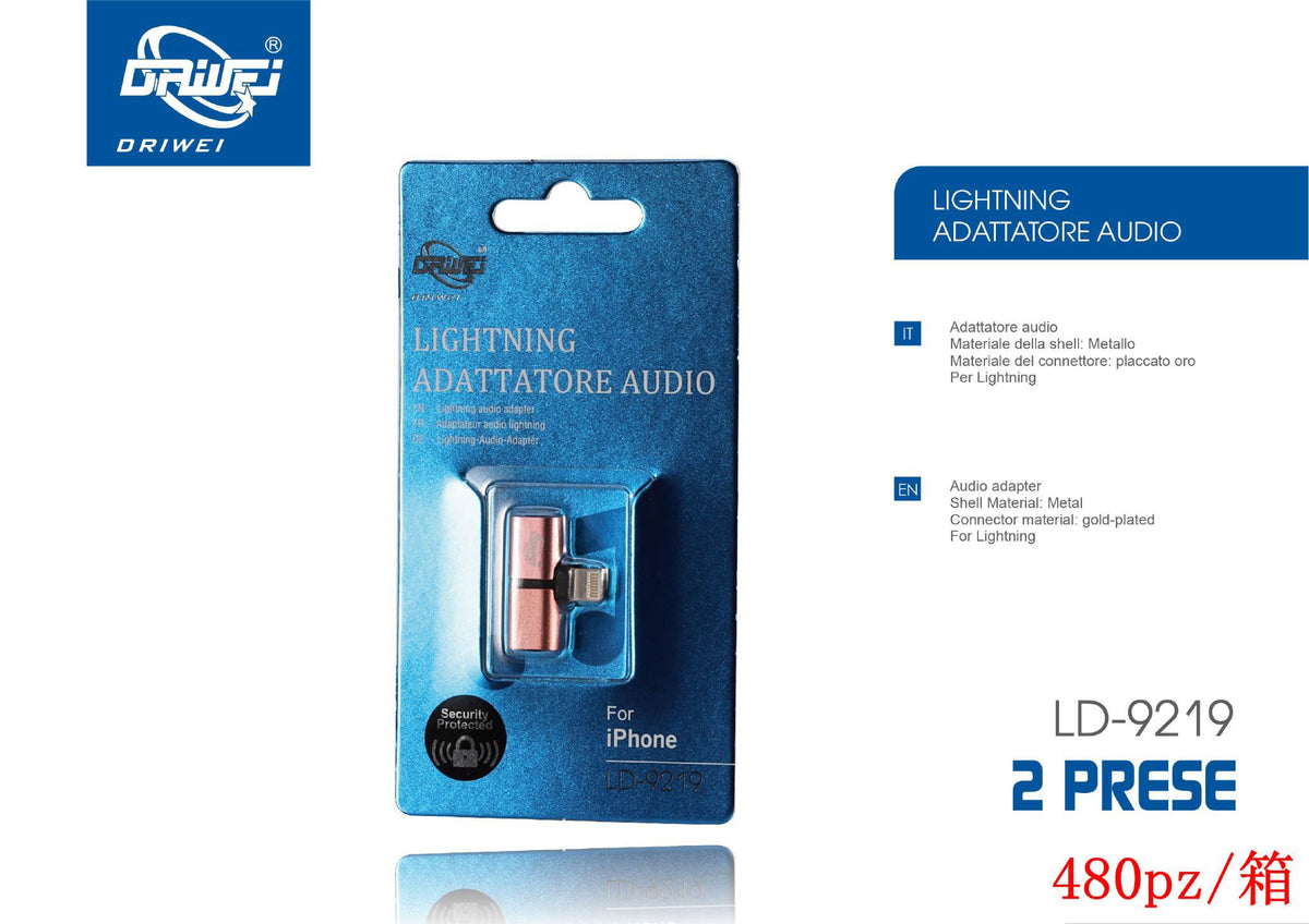 Adattatore audio Lightning LD-9219