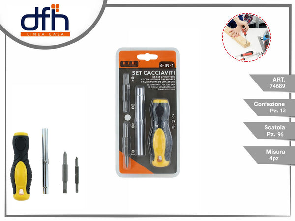 SET DI CACCIAVITI 6-in-1