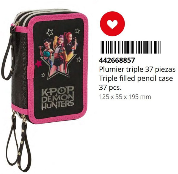 KPop Demon Hunters, astuccio tre zip completo da 37 pezzi