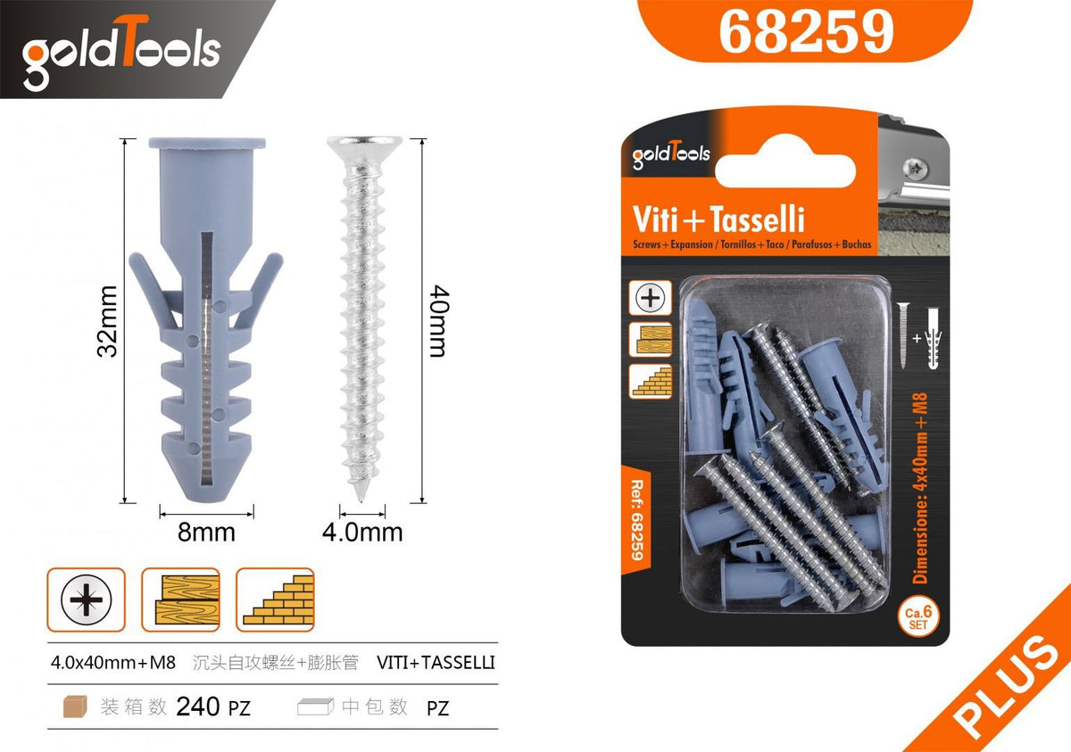 Viti con tasselli – art. 68259