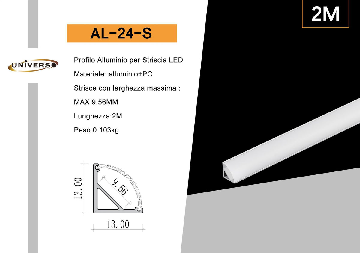 Profilo per strisce LED – AL-24-S
