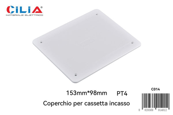 Coperchio per scatola da incasso PT4, 13 × 98 mm