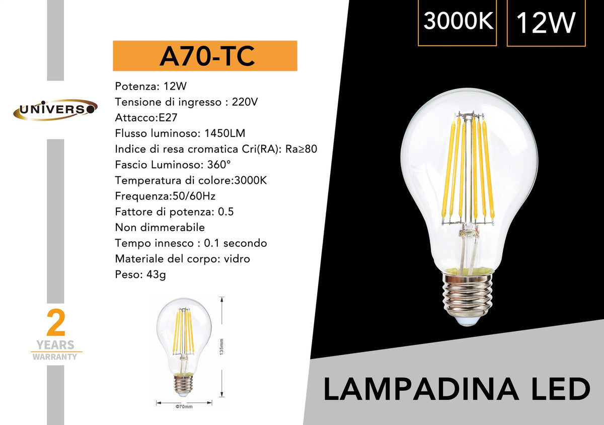 Lampadina Universo – A70-TC