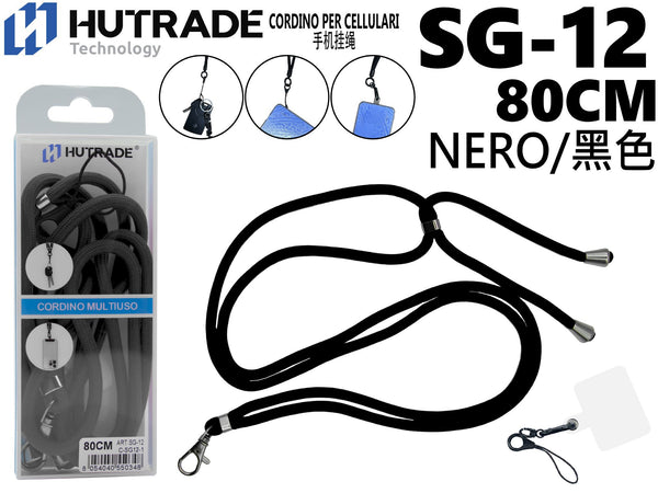 CORDA PER CELLULARE COLORATA CON PATCH DI INSERIMENTO 80CM – SG12