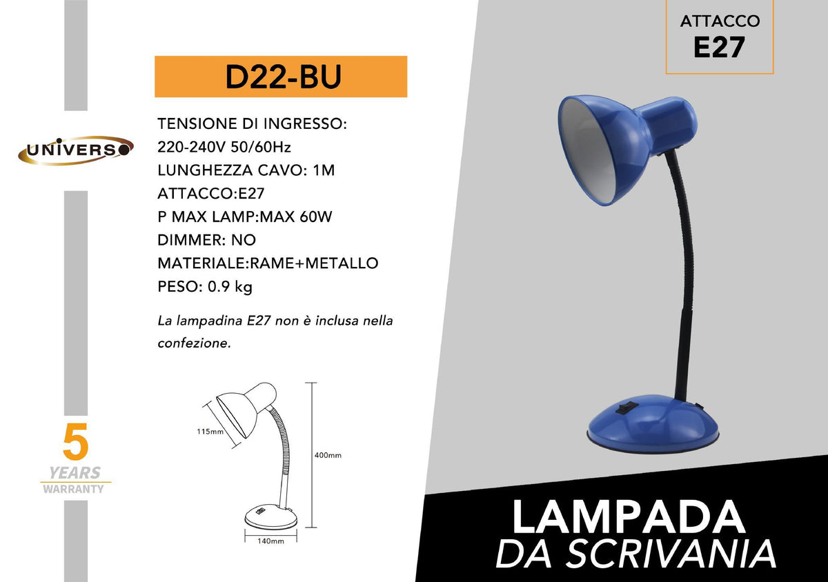 Lampada da tavolo – D22-BU
