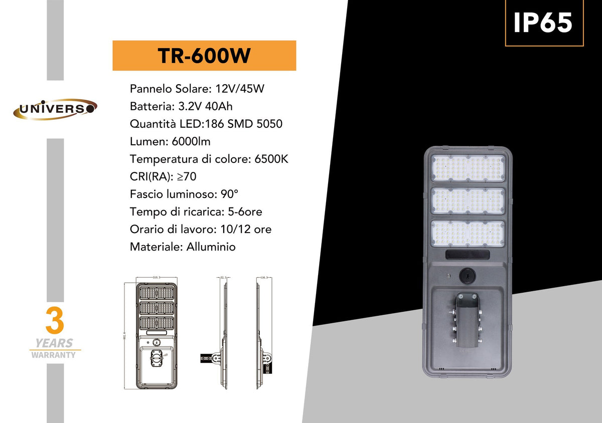 Lampada solare – TR-600W