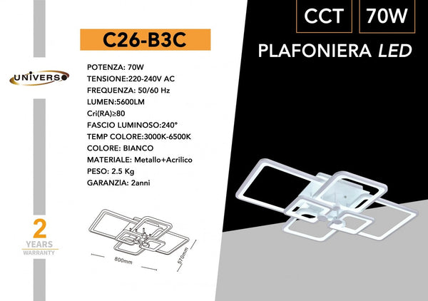Lampada Da Soffitto Universo – C26-B3C
