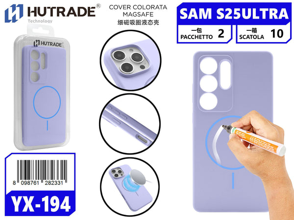 YX-194 COVER COLORATA MAGSAFE SAM S25 ULTRA VIOLA