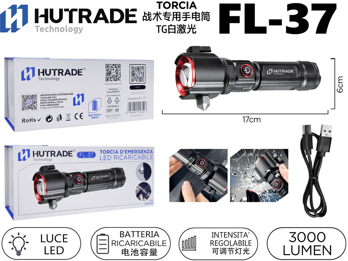 FL-37 TORCIA D’EMERGENZA MULTIUSO CON FUNZIONE POWERBANK