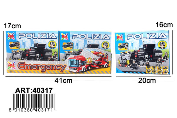 Set costruzioni Bloks polizia, assortito AP40317