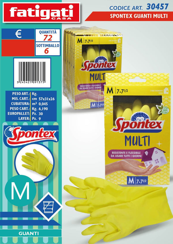 Spontex guanti multi tg.m cartonci