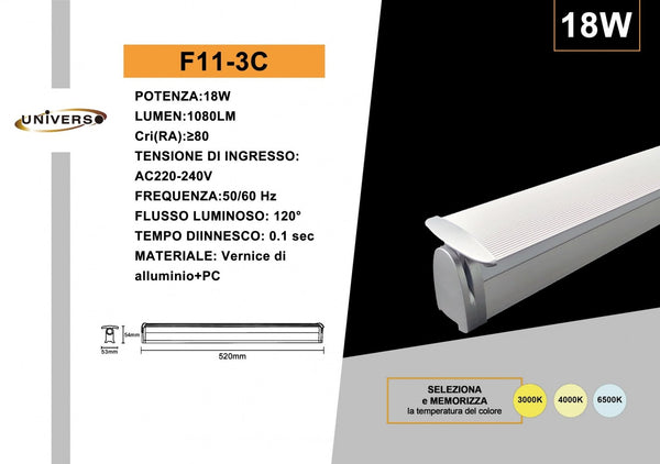 Lampada per specchio – F11-3C