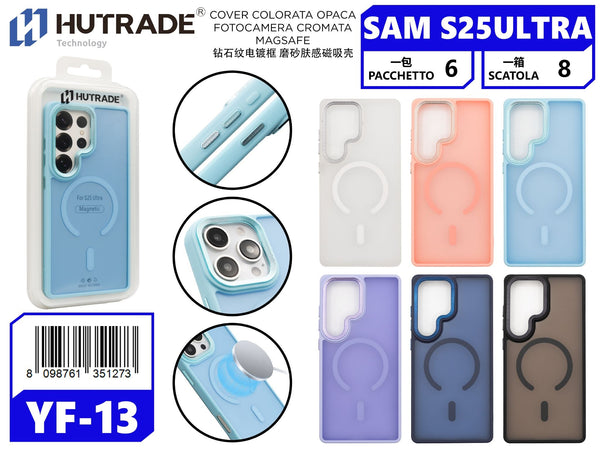 YF-13 COVER COLORATA OPACA FOTOCAMERA CROMATA MAGSAFE SAM S25 ULTRA