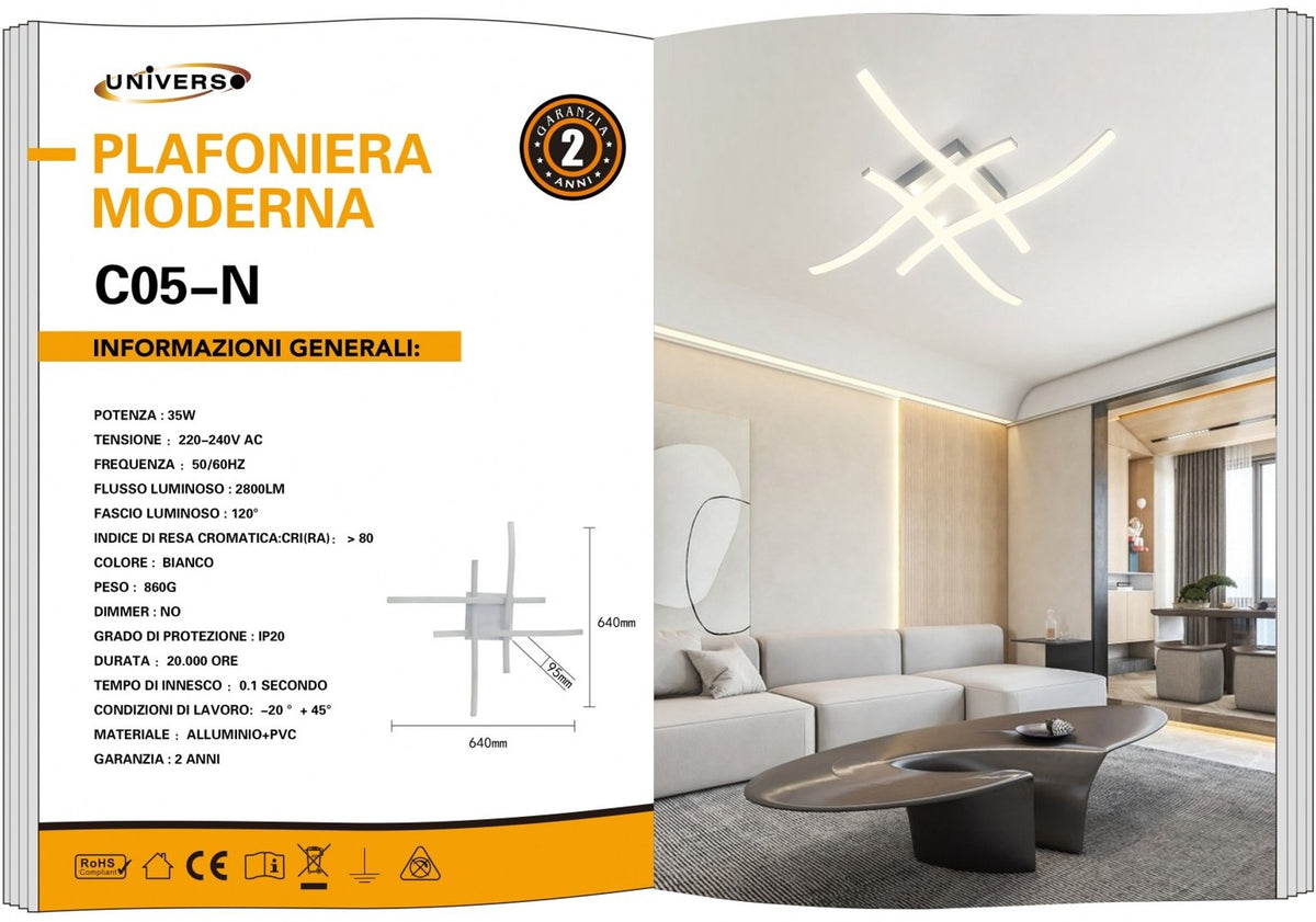Lampada Da Soffitto Universo – C05-N