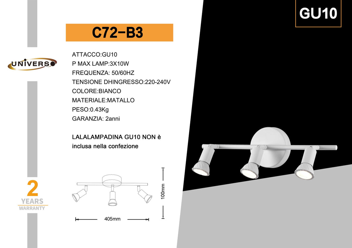 Faretto da soffitto – C72-B3