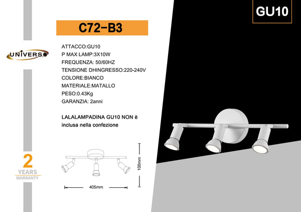 Faretto da soffitto – C72-B3