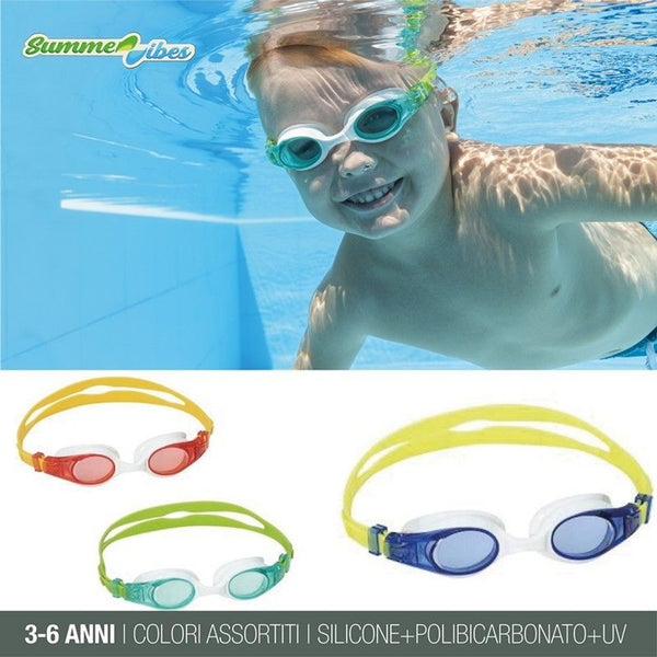 21062 Occhialini Lil' Wave, 3-6 Anni, 3 Colori Assortiti, In Silicone Con Lenti